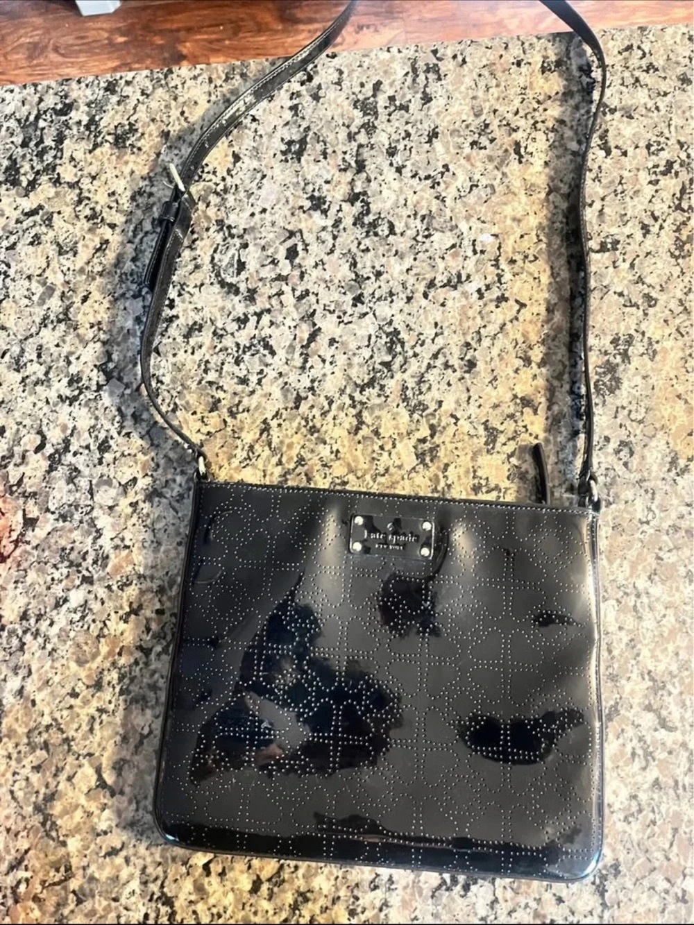 kate spade Black Patent Crossbody Bag